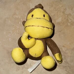 Plush Yellow and Brown Monkey Pet Reptile Toy